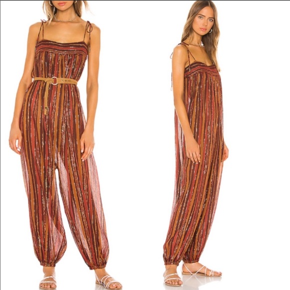 Free People Pants - NWT Free People Harem Lurex Jumpsuit